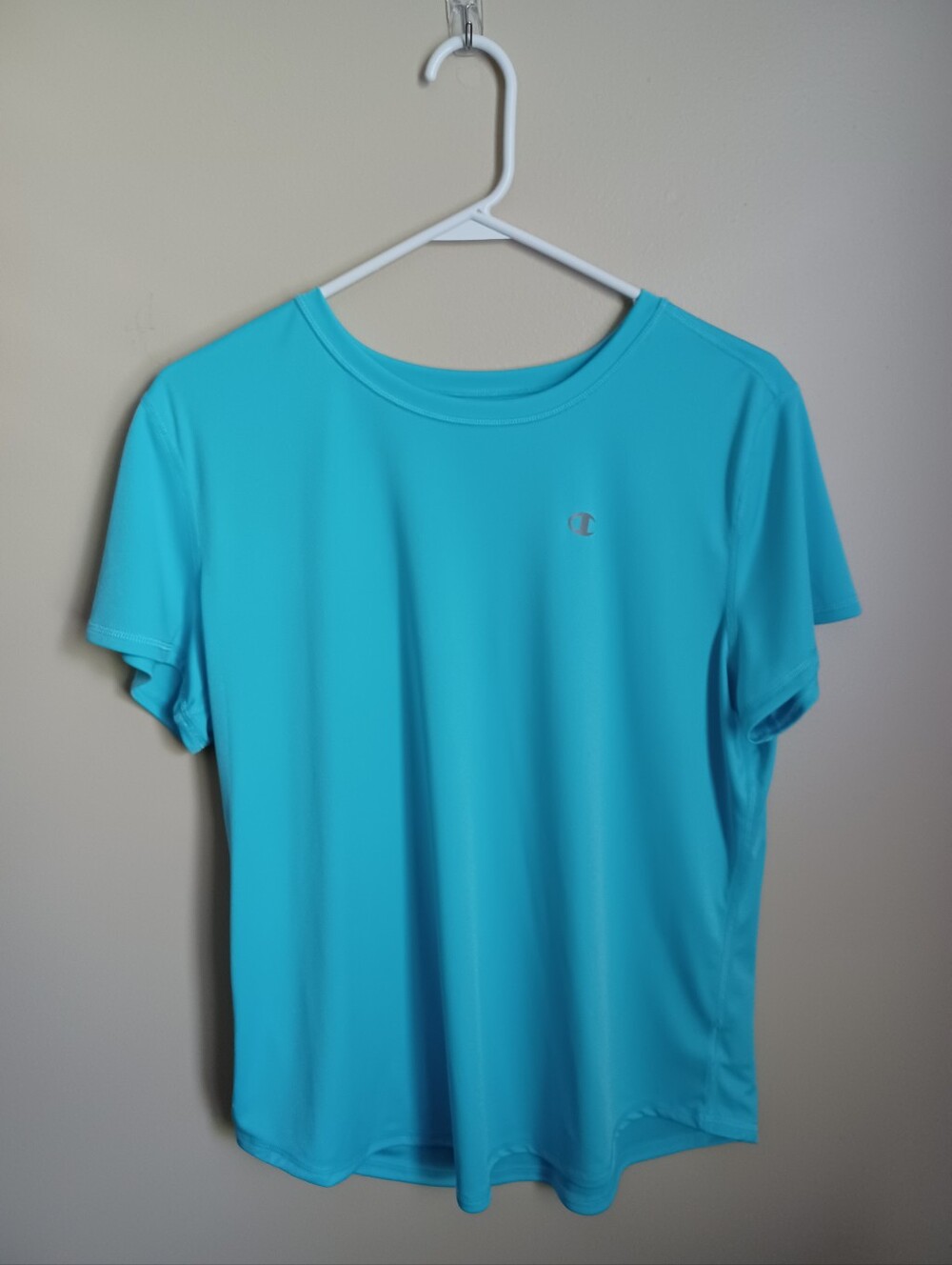Women's Size 2XL Champion Blue Light Weight Athletic Wear Polyester Shirt Top